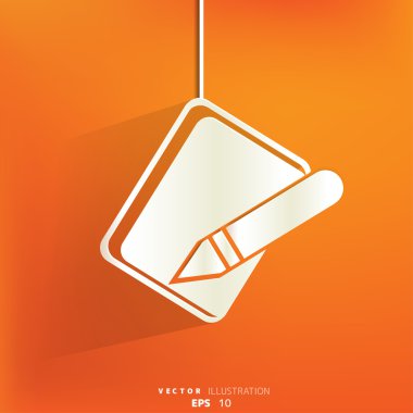 Not defteri web simgesi, düz tasarım