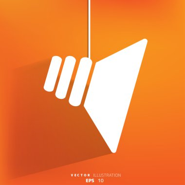 hoparlör simgesi, düz tasarım