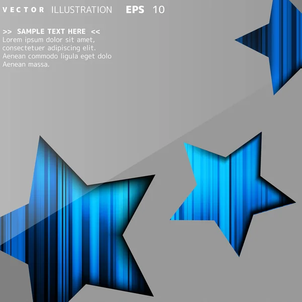 Abstrakter Hintergrund mit farbigen Linien und Stern — Stockvektor