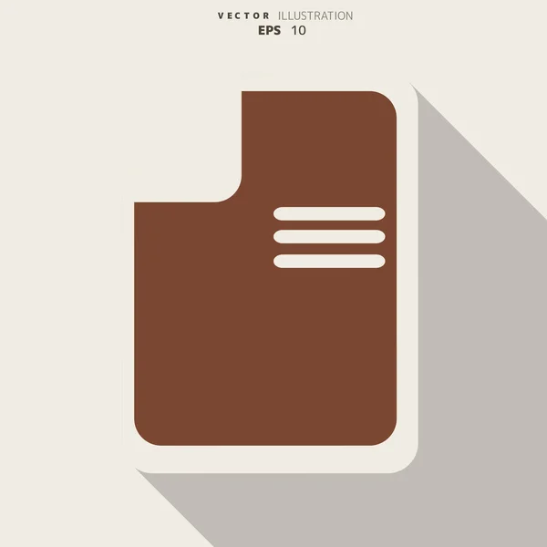 Ikona webové Notepad, plochý design — Stockový vektor