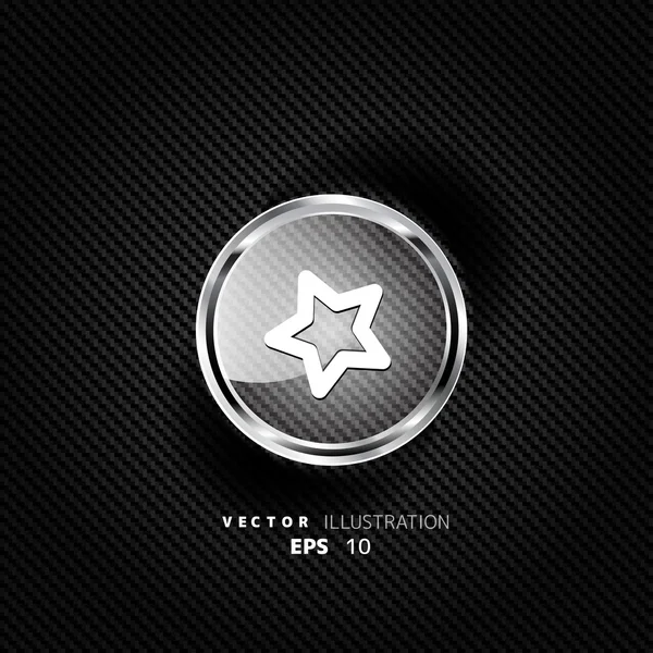 Ikona hvězda oblíbené webové — Stockový vektor