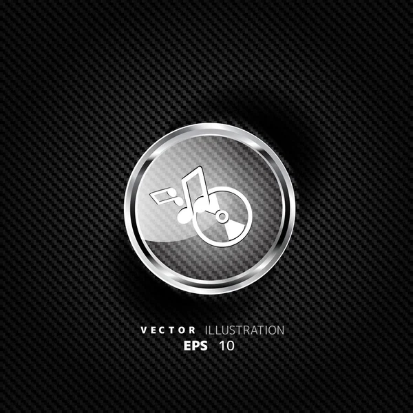 Music web icon — Stock Vector