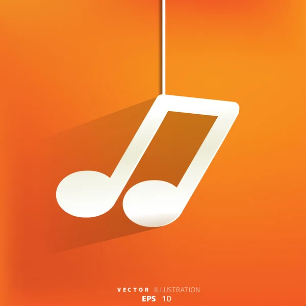 Music web icon,flat design — Stock Vector