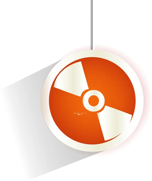 Icona web del disco compatto, design piatto — Vettoriale Stock