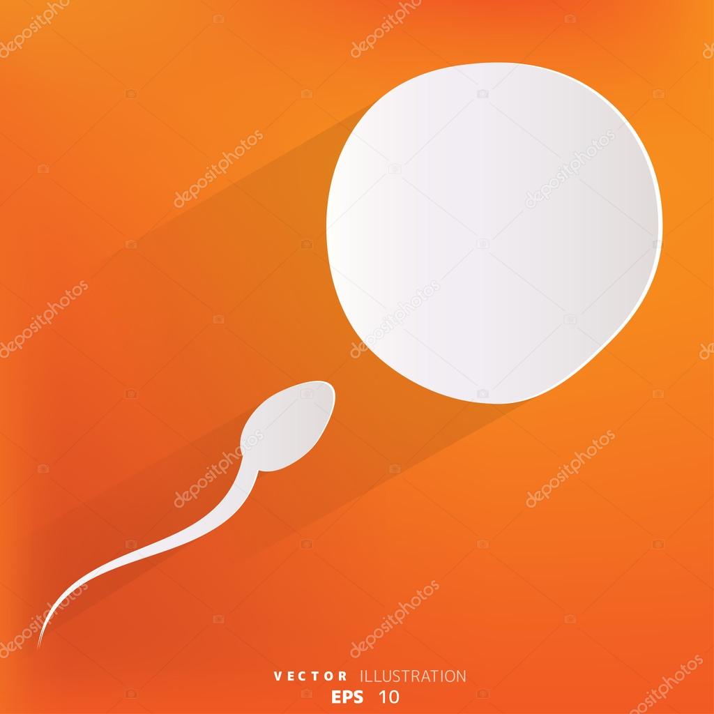 Vector spermatozoon, floating to ovule