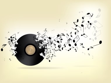 Notalarla soyut müzik arkaplanı