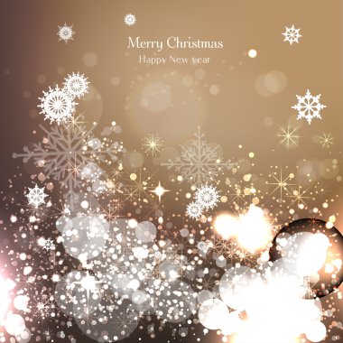 Kar taneleri olan zarif bir Noel arkaplanı.