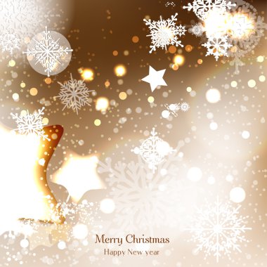 Kar taneleri olan zarif bir Noel arkaplanı.