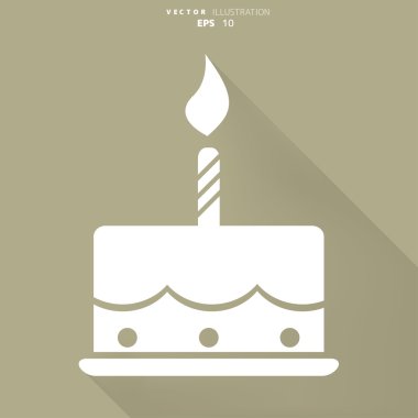 Birthday cake web icon clipart