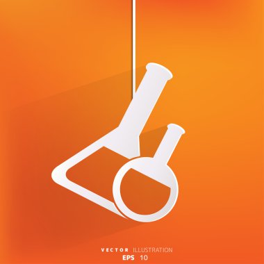 tıbbi flack, kimyasal eequipment web simgesi