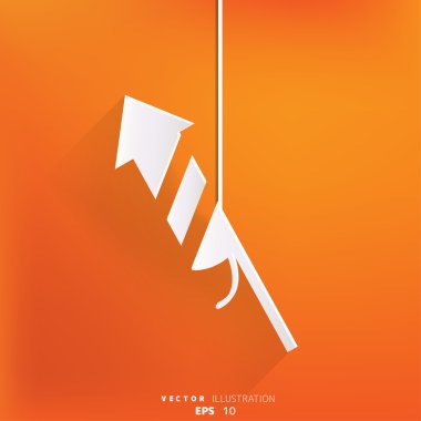 Yılbaşı havai fişek roket simgesi