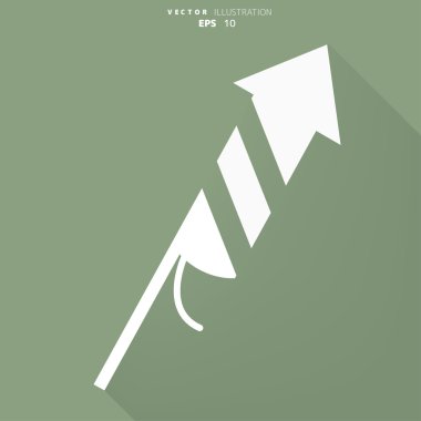 Yılbaşı havai fişek roket simgesi