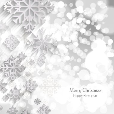 Kar taneleriyle soyut noel arkaplanı