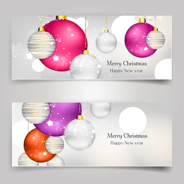 Arrière-plan avec boules de Noël — Image vectorielle