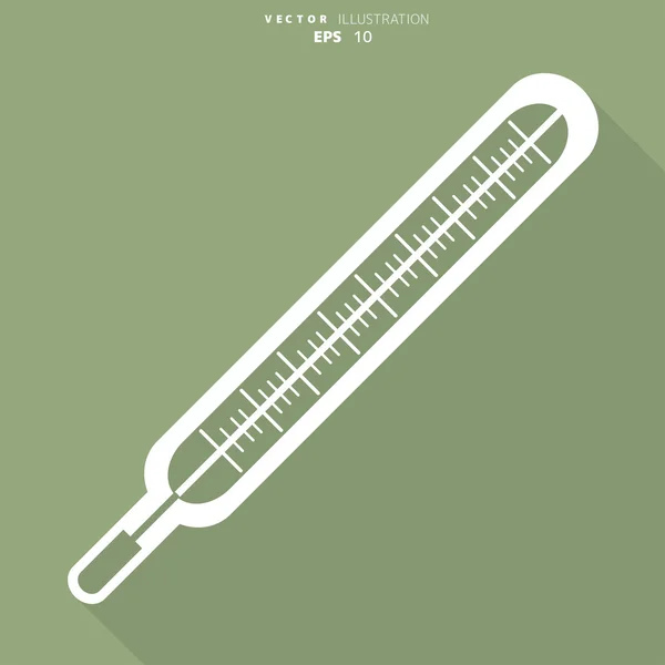 Medicinsk termometer spindelväv ikonen — Stock vektor