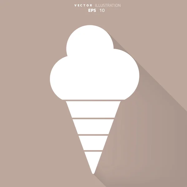 Icono web de helado — Vector de stock