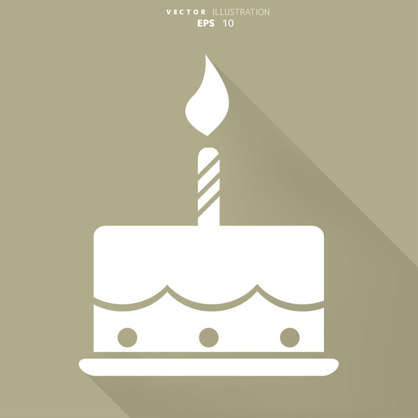 Birthday cake web icon