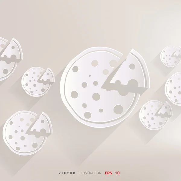 Pizza web pictogram — Stockvector