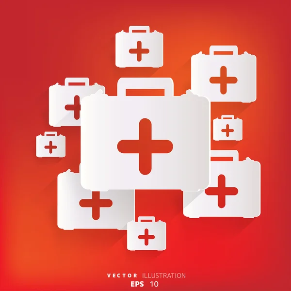 First aid kit icon — Stock Vector