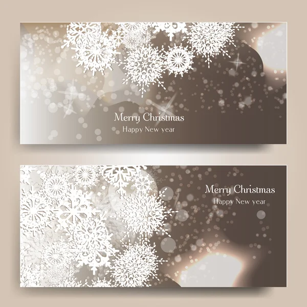 Fondo de Navidad elegante con copos de nieve — Vector de stock