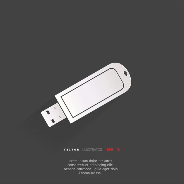 USB flash drive icona web — Vettoriale Stock