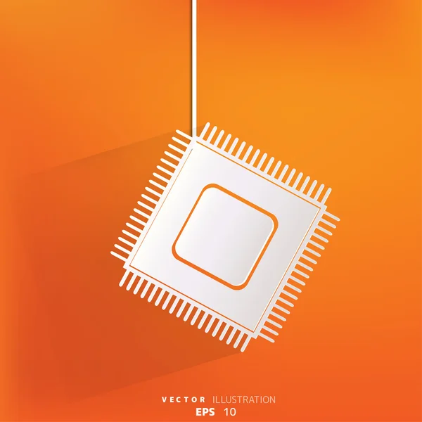 Icône web Microchip — Image vectorielle