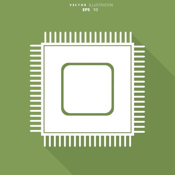 Microchip icono web — Vector de stock