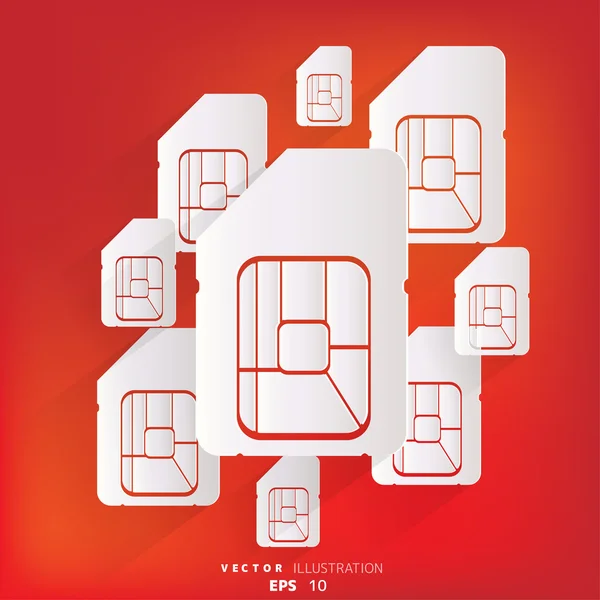 Icône web carte SIM — Image vectorielle