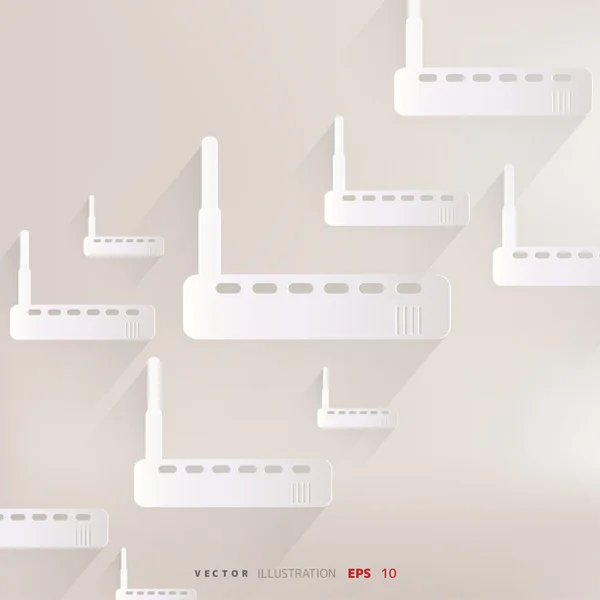 Wi Fi router icono web — Vector de stock