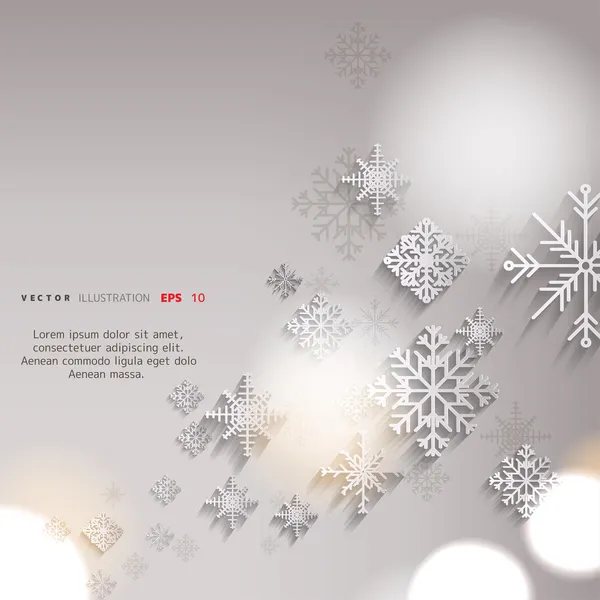 Abstract christmas background with snowflakes — Stock Vector
