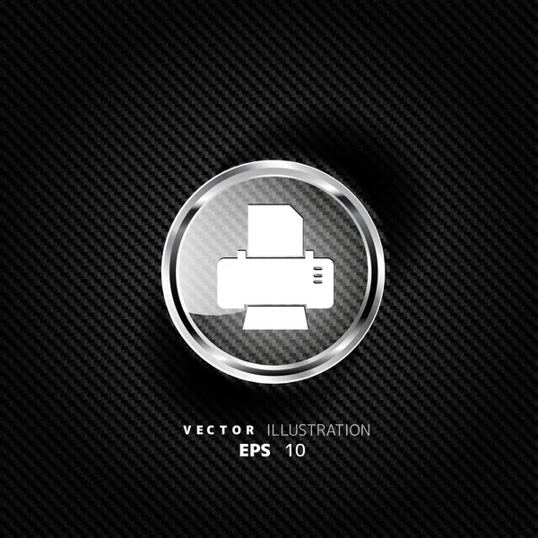 Impresora icono web — Vector de stock