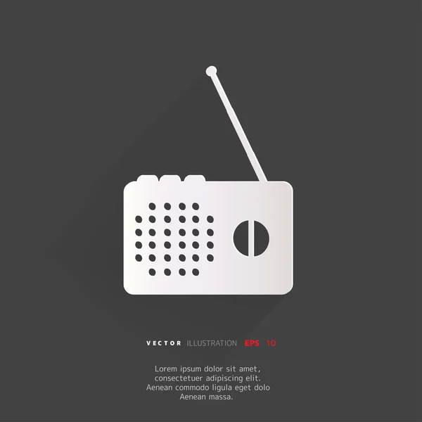 Icono web de radio — Vector de stock