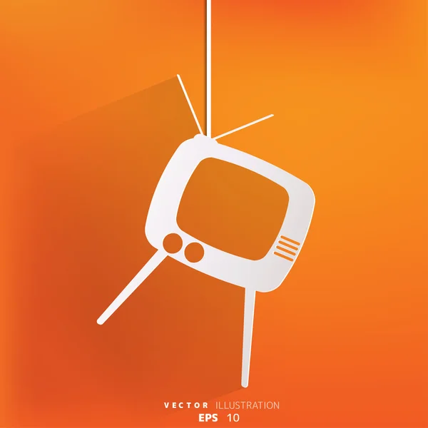 Retro-tv-ikon — Stock vektor