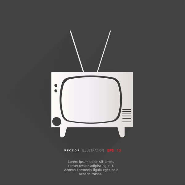 Εικονίδιο τηλεόρασης Retro — Διανυσματικό Αρχείο