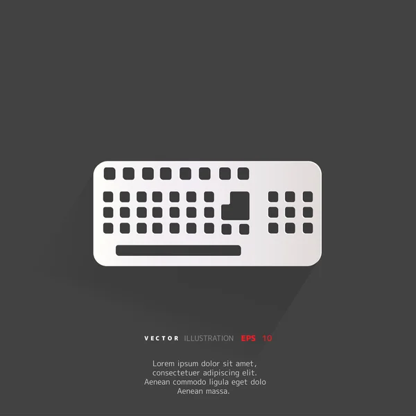Computador ícone web teclado —  Vetores de Stock
