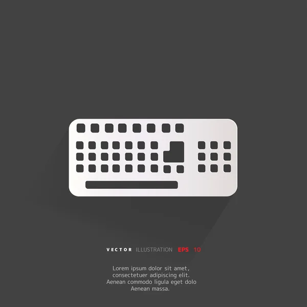 Icône web clavier ordinateur — Image vectorielle