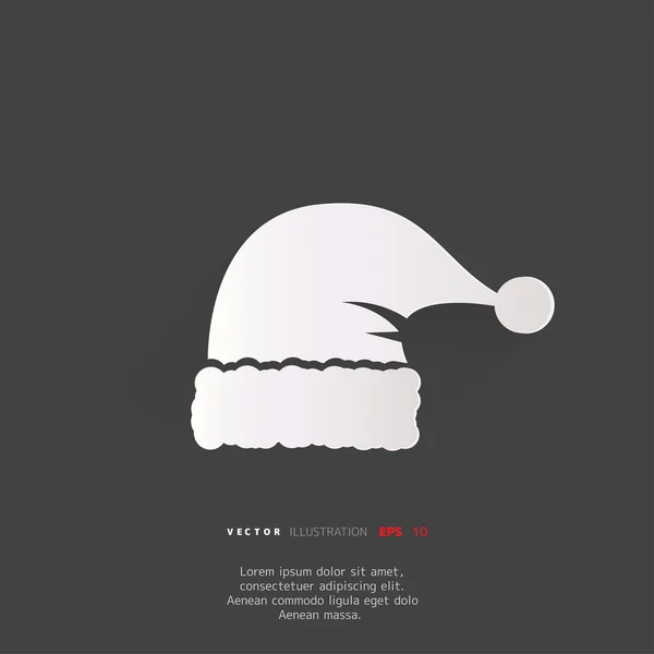 Icône de casquette Santa — Image vectorielle