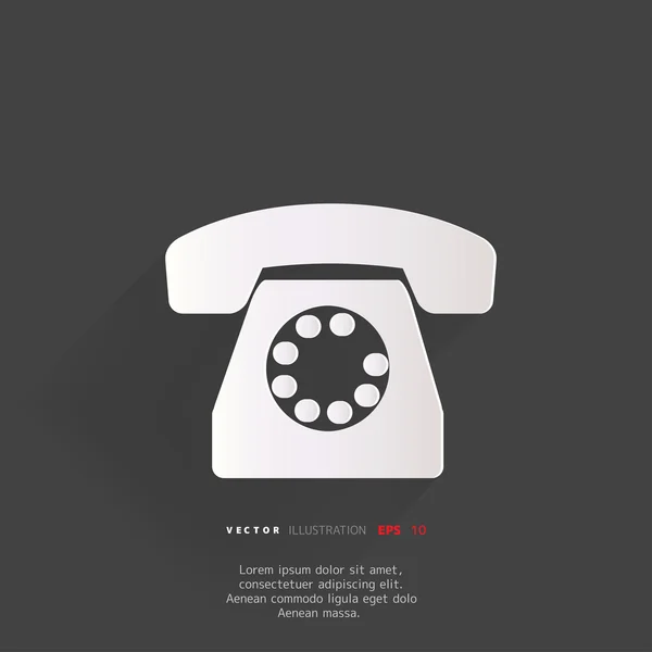 Icono web de teléfono retro — Vector de stock