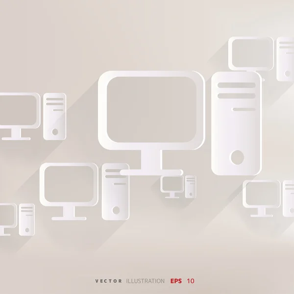 Icône web ordinateur — Image vectorielle