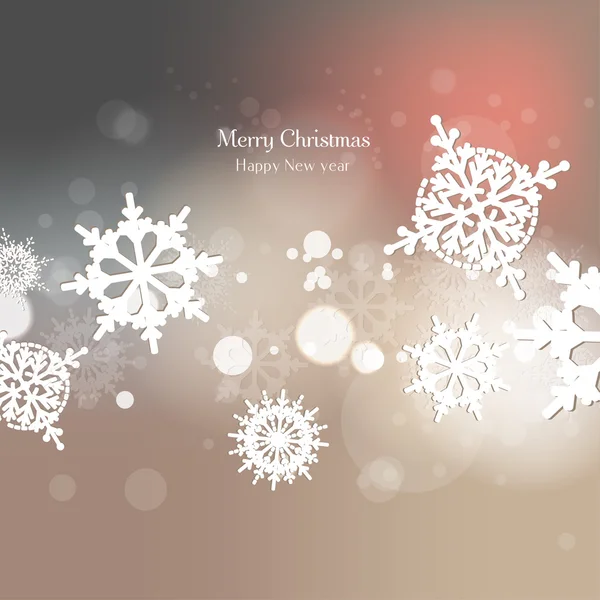 Fondo de Navidad elegante con copos de nieve — Vector de stock