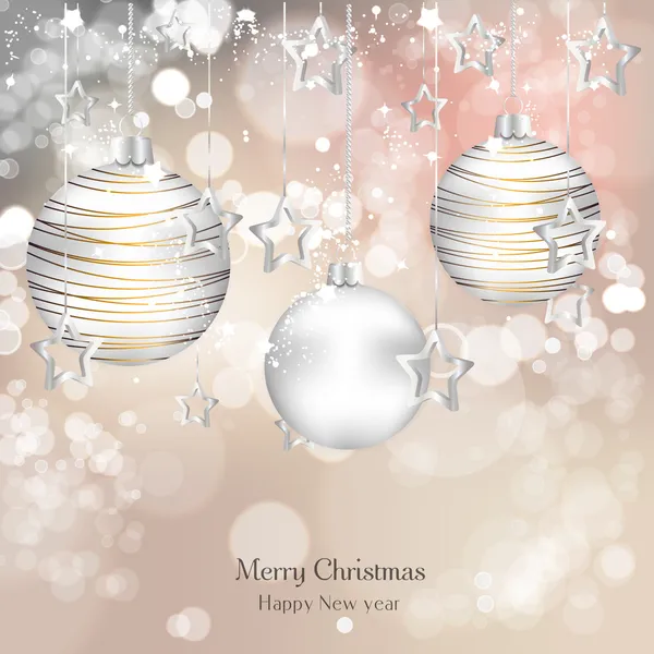 Background with christmas balls — Stock Vector
