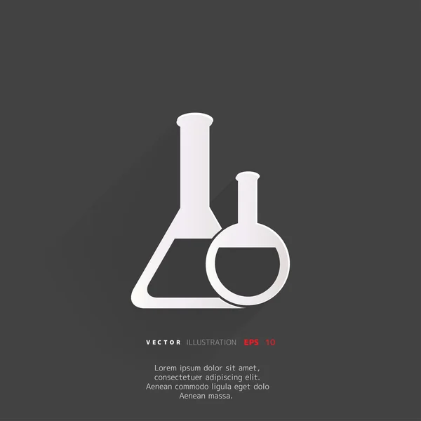 Tıbbi flack, kimyasal eequipment web simgesi Vektör Grafikler