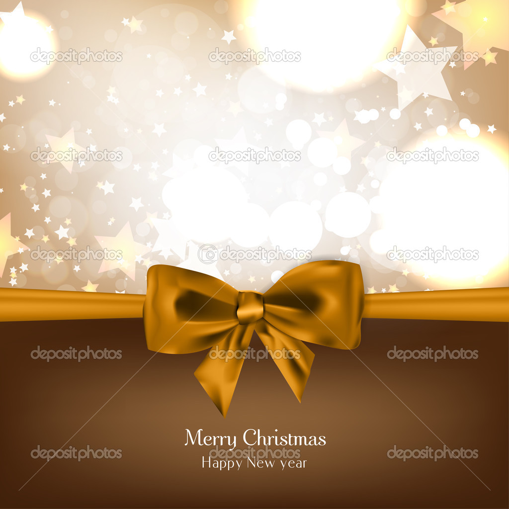 Abstract Christmas background with bow