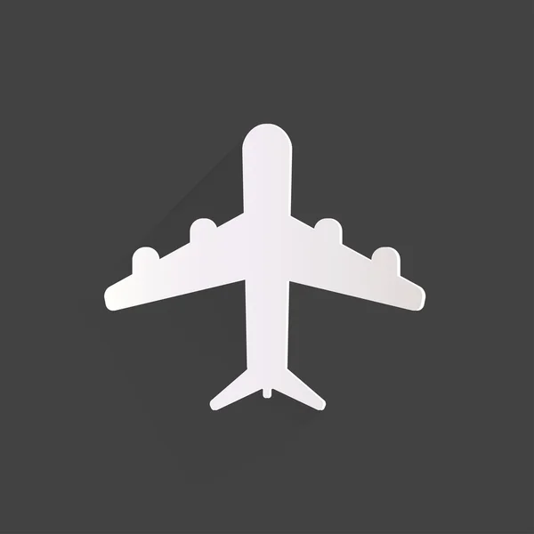 Plan, flygplan ikonen — Stock vektor