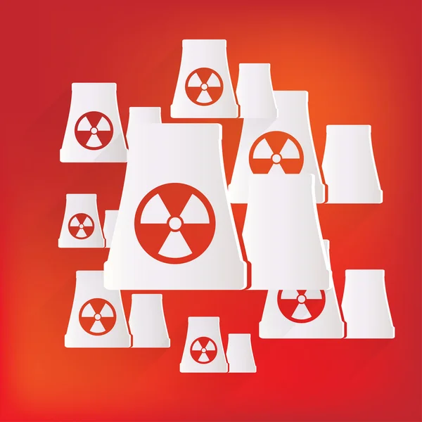 Atomic power station icon — Stock Vector