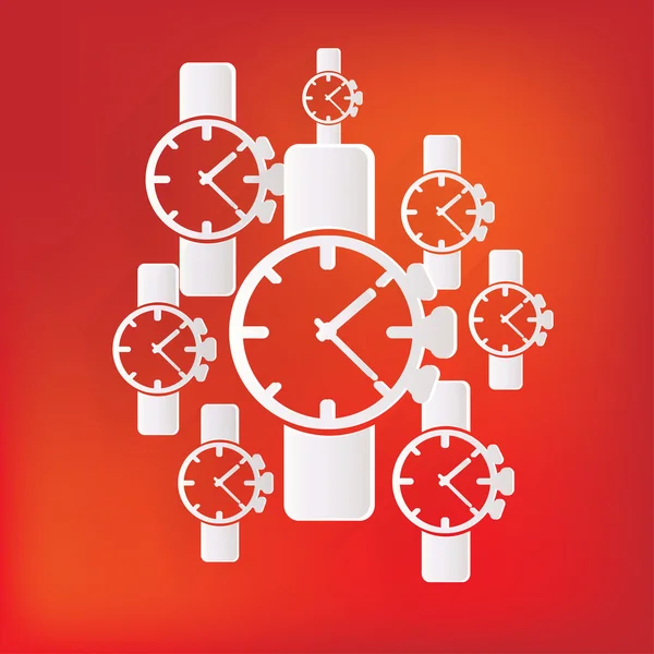 Reloj, icono del reloj — Vector de stock