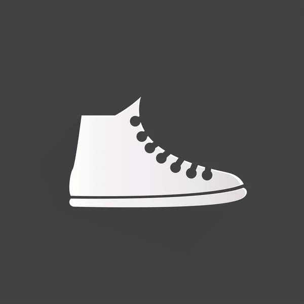 Casual keds, gym schoenen pictogram — Stockvector