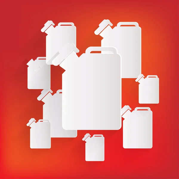 Brandstof jerrycan pictogram — Stockvector