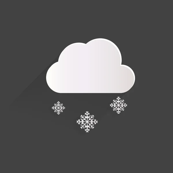 Nuvem com ícone web de neve —  Vetores de Stock