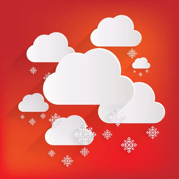 Felhő hó web ikon — Stock Vector